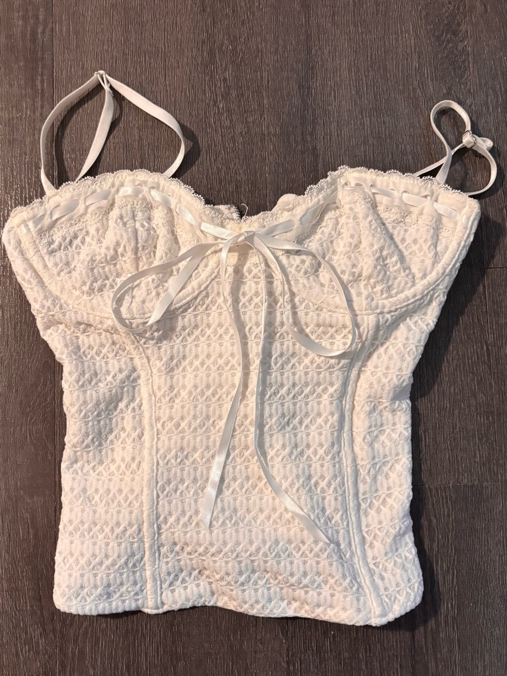White Lace Corset Top